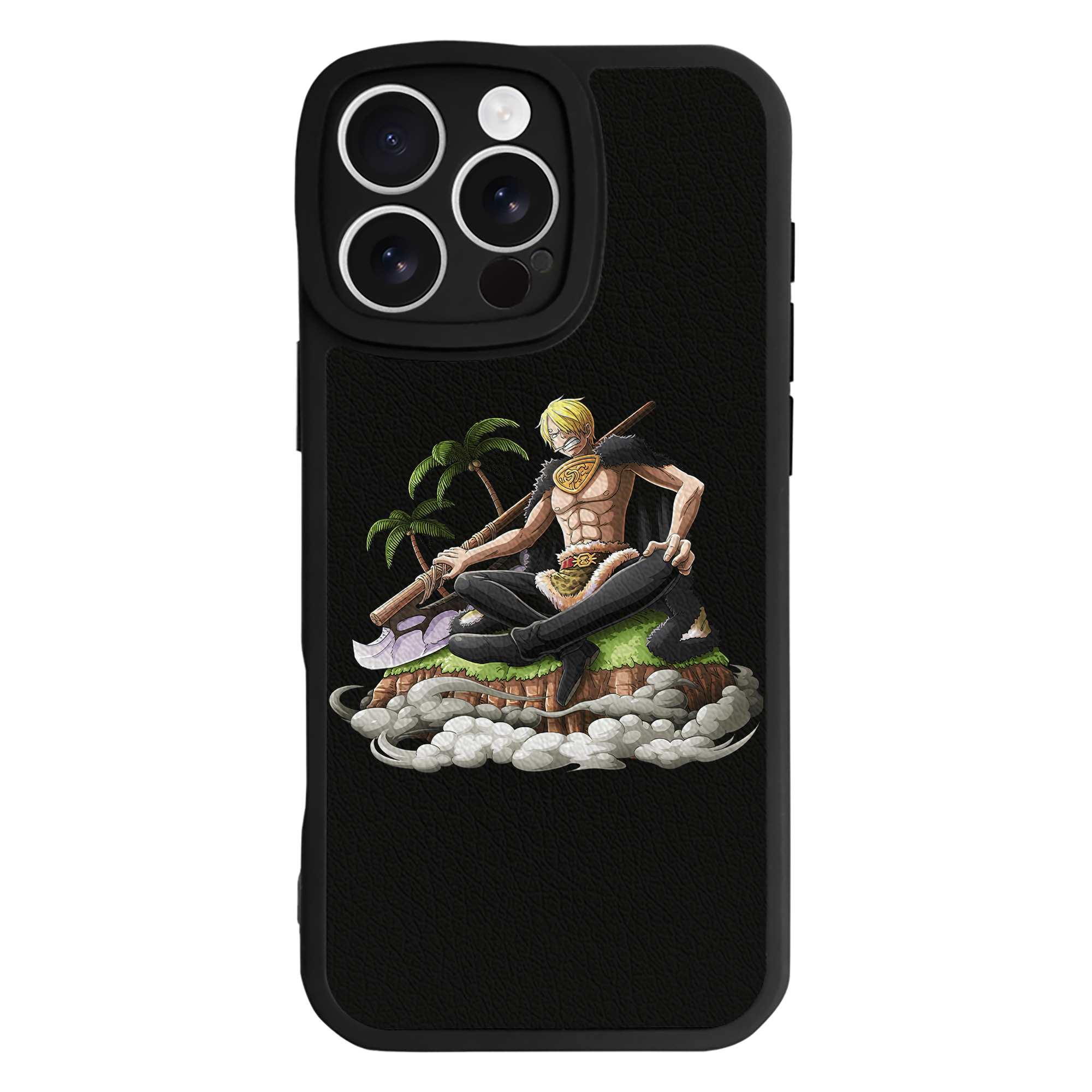 （画像用） ワンピース サンジ ONE PIECE Sanji 【iPhone 16シリーズ対応】シリコンスマホケース（レザー調） 材質：シリコン